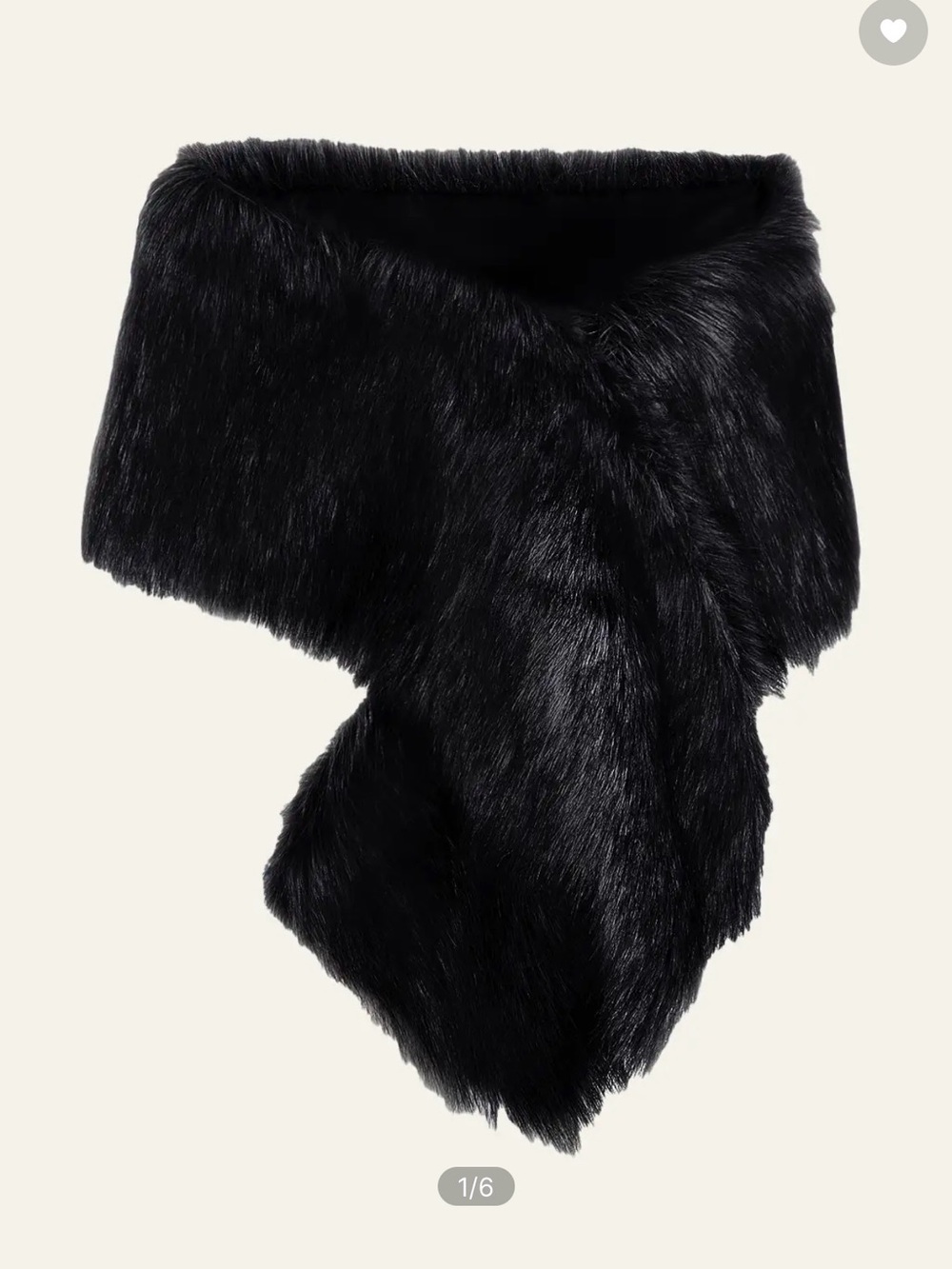 Azazie Black Faux Fur Shawl Wrap - Picture 2 of 2